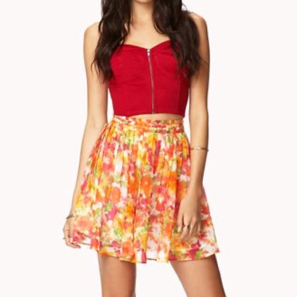 Forever 21 Skirts Forever2 Floral Skirt Poshmark